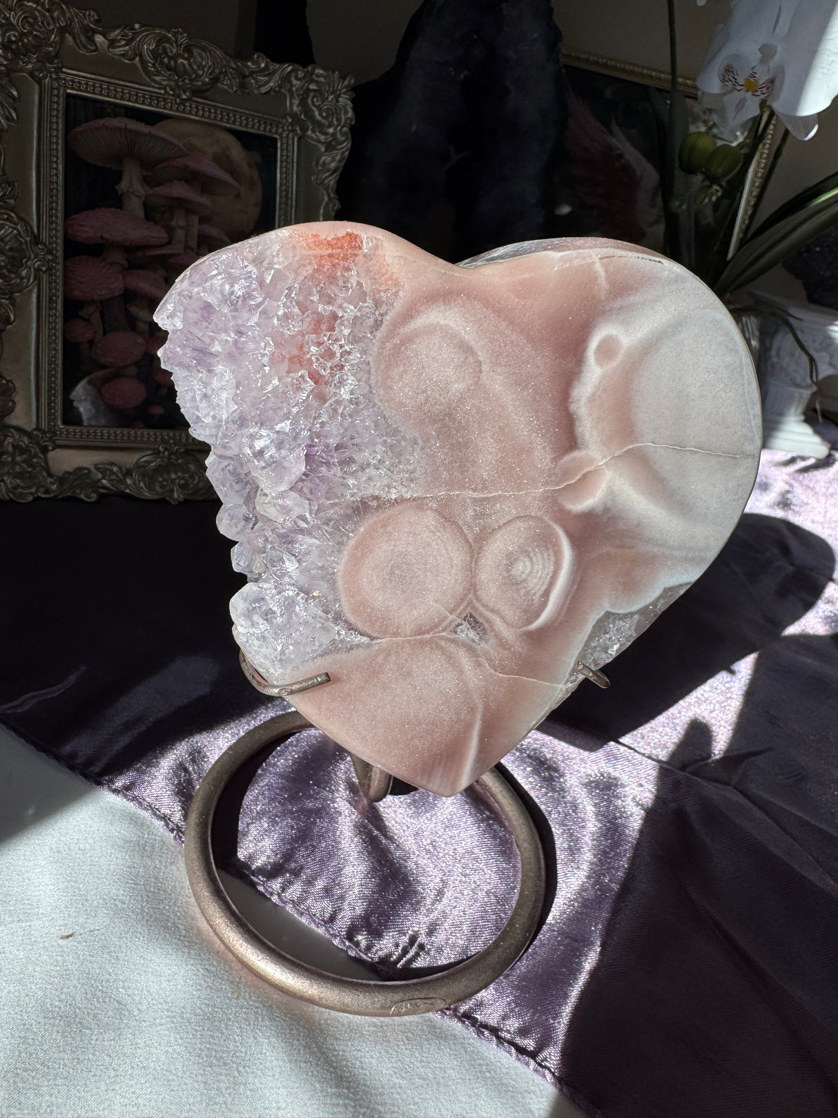 Pink Amethyst Heart
