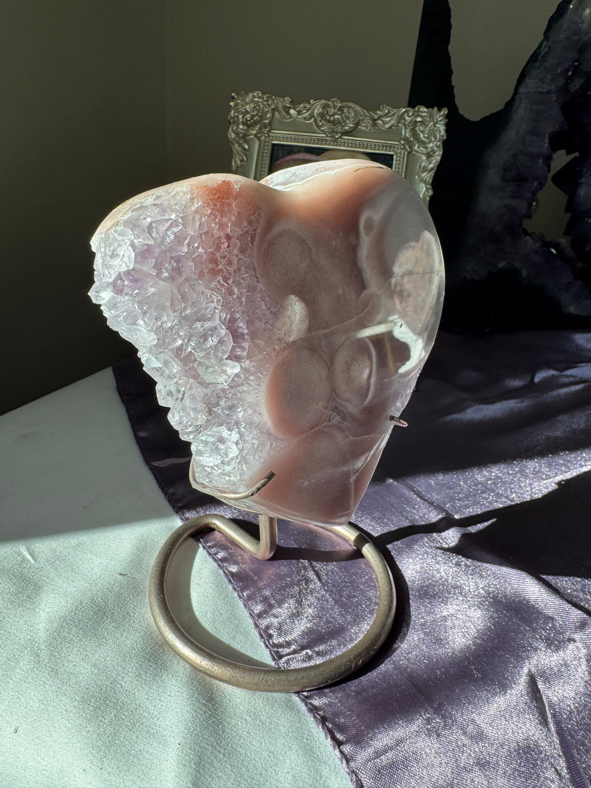 Pink Amethyst Heart