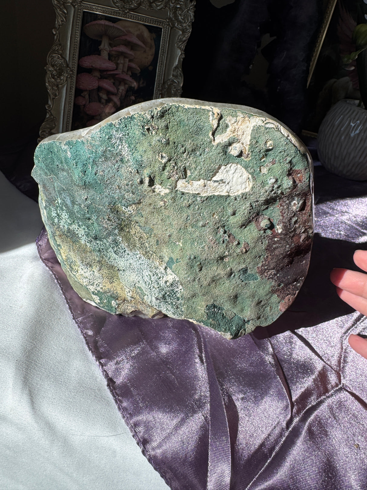 Green Pink Amethyst Free Form