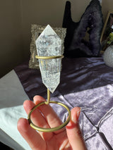 Clear Quartz Vogel (rainbow)