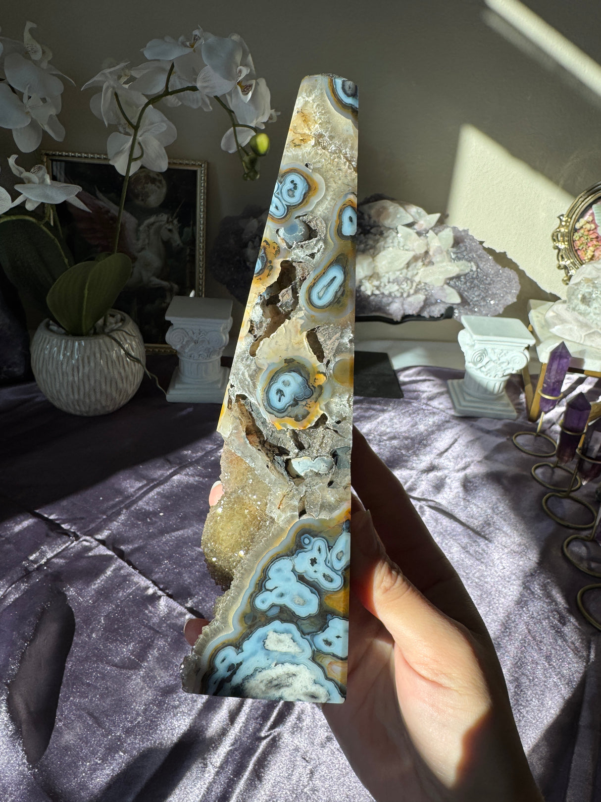 Druzy Agate Obelisk
