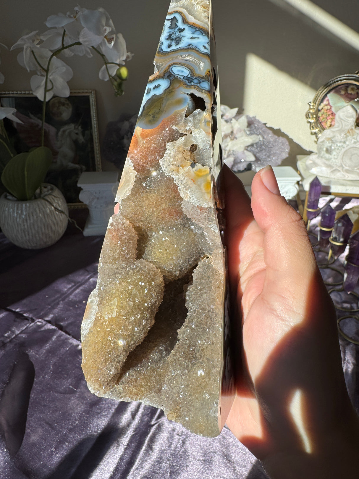 Druzy Agate Obelisk