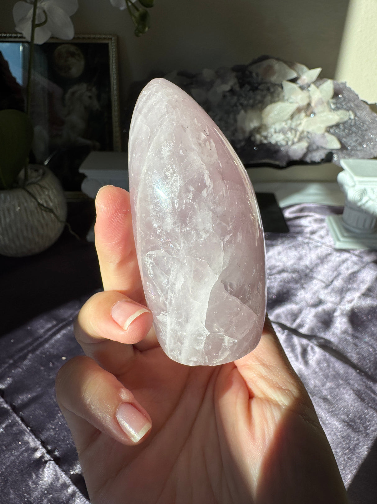 Lavender Rose Quartz Free Form
