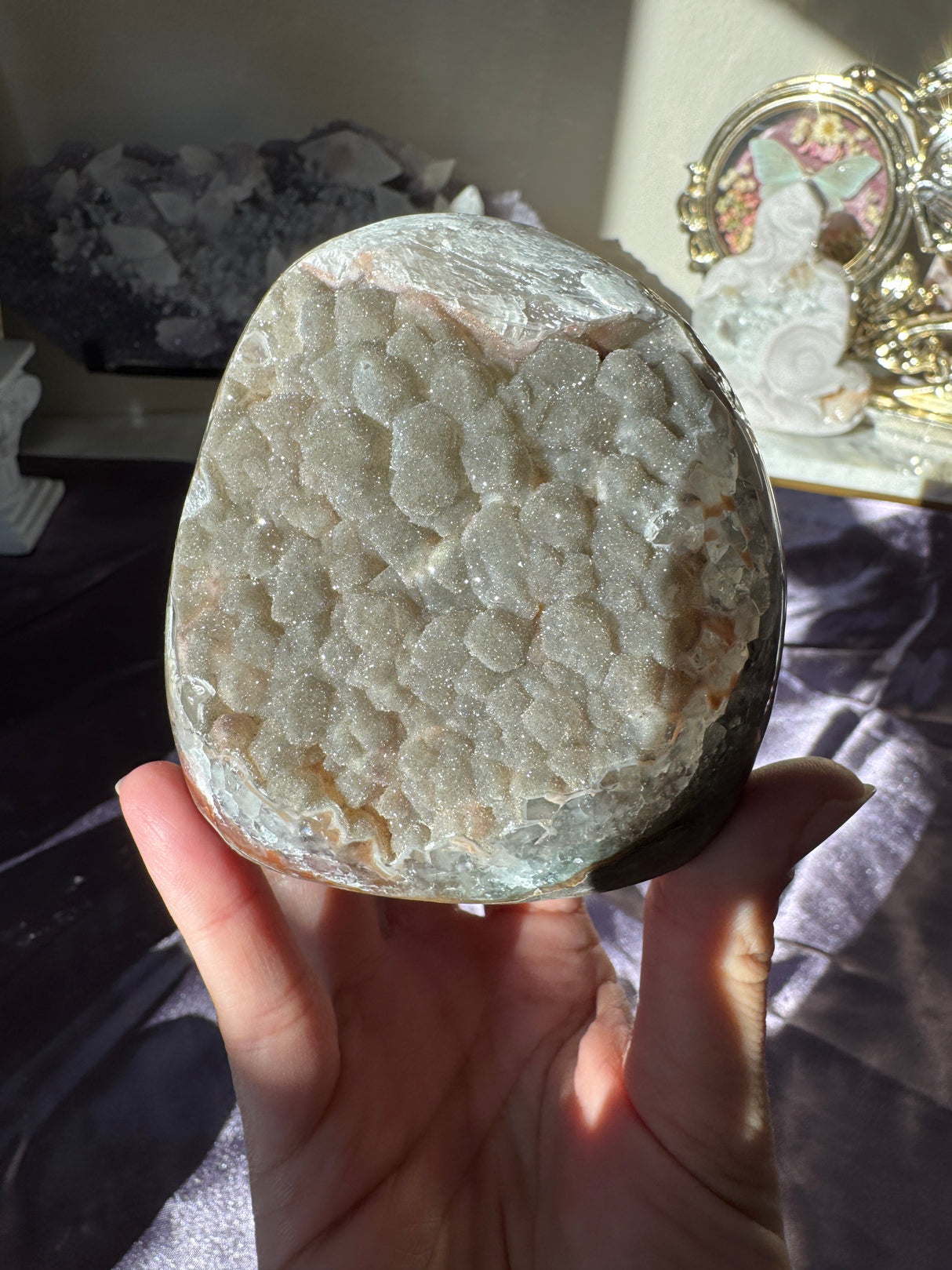 Sugar Sage Rainbow Amethyst Cut Base