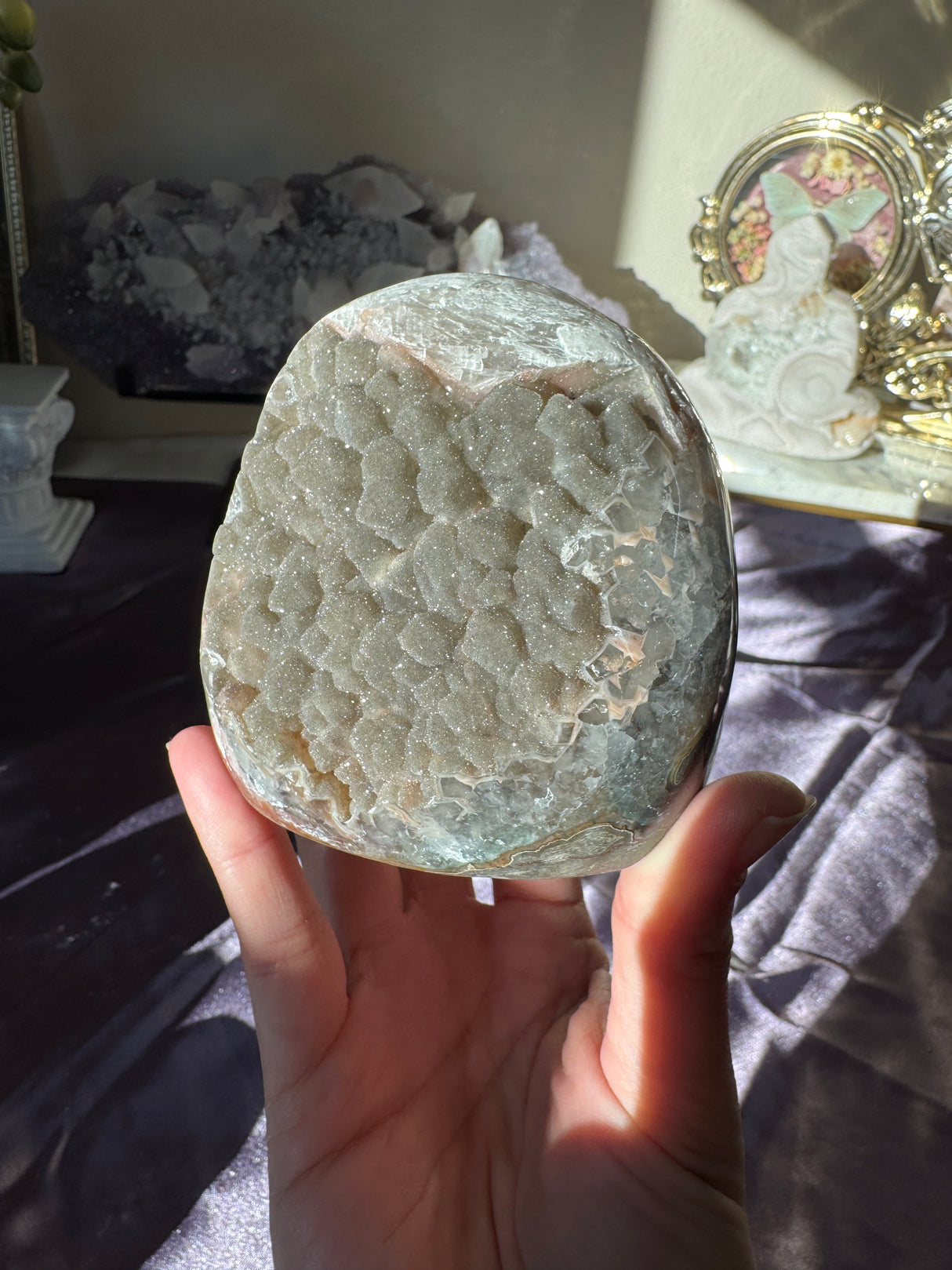 Sugar Sage Rainbow Amethyst Cut Base