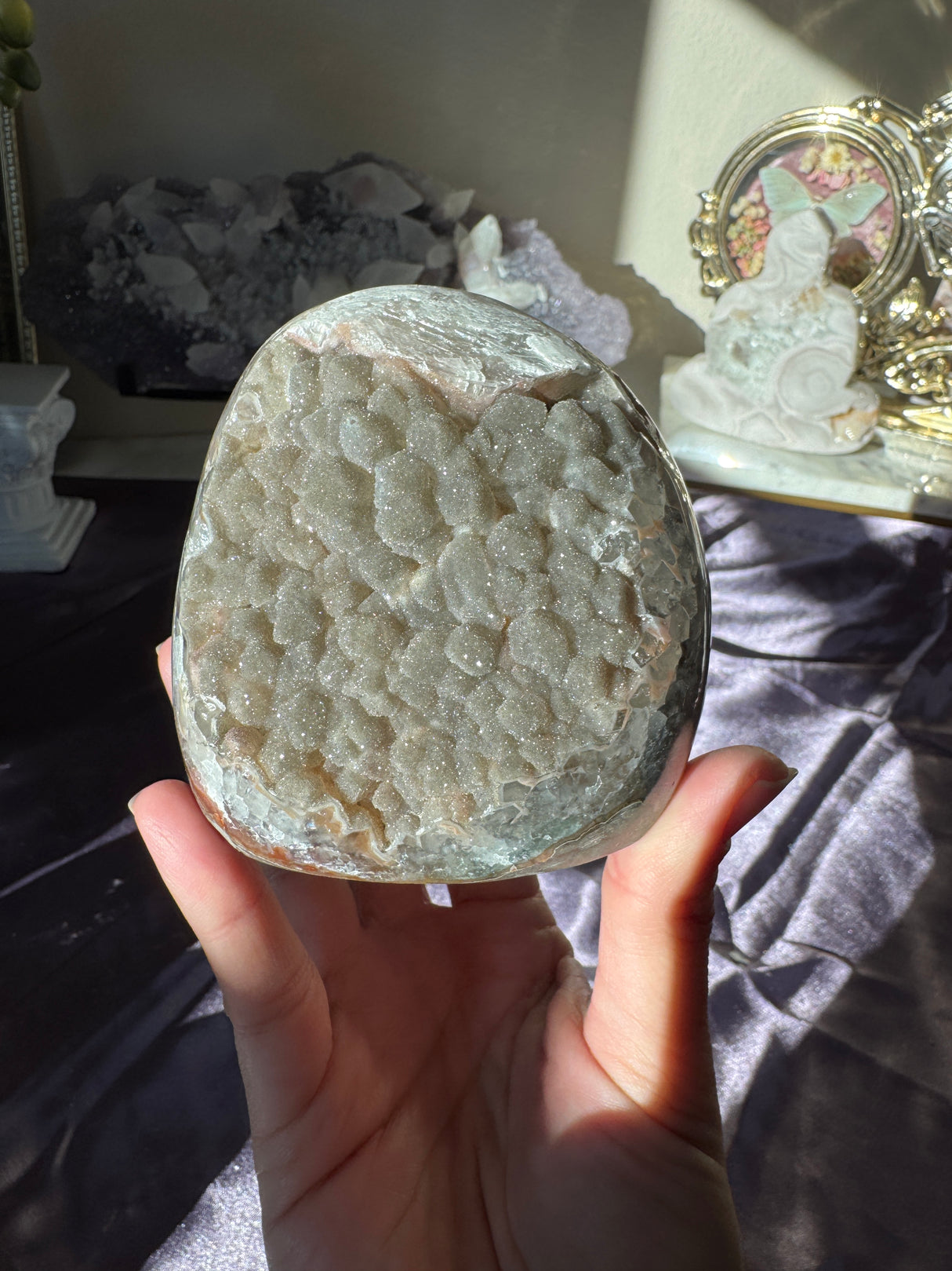 Sugar Sage Rainbow Amethyst Cut Base