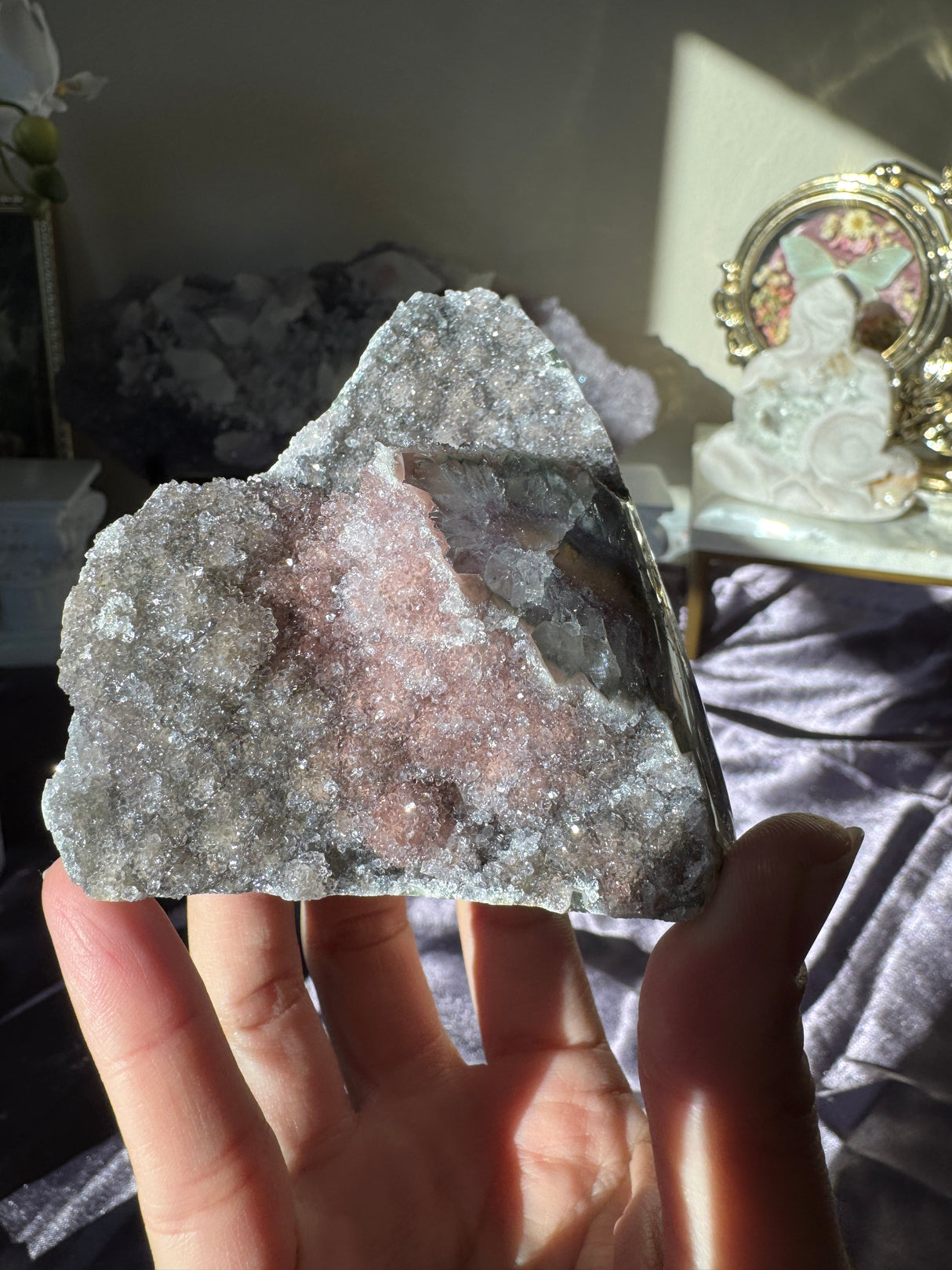 Druzy Rainbow Amethyst Cut Base