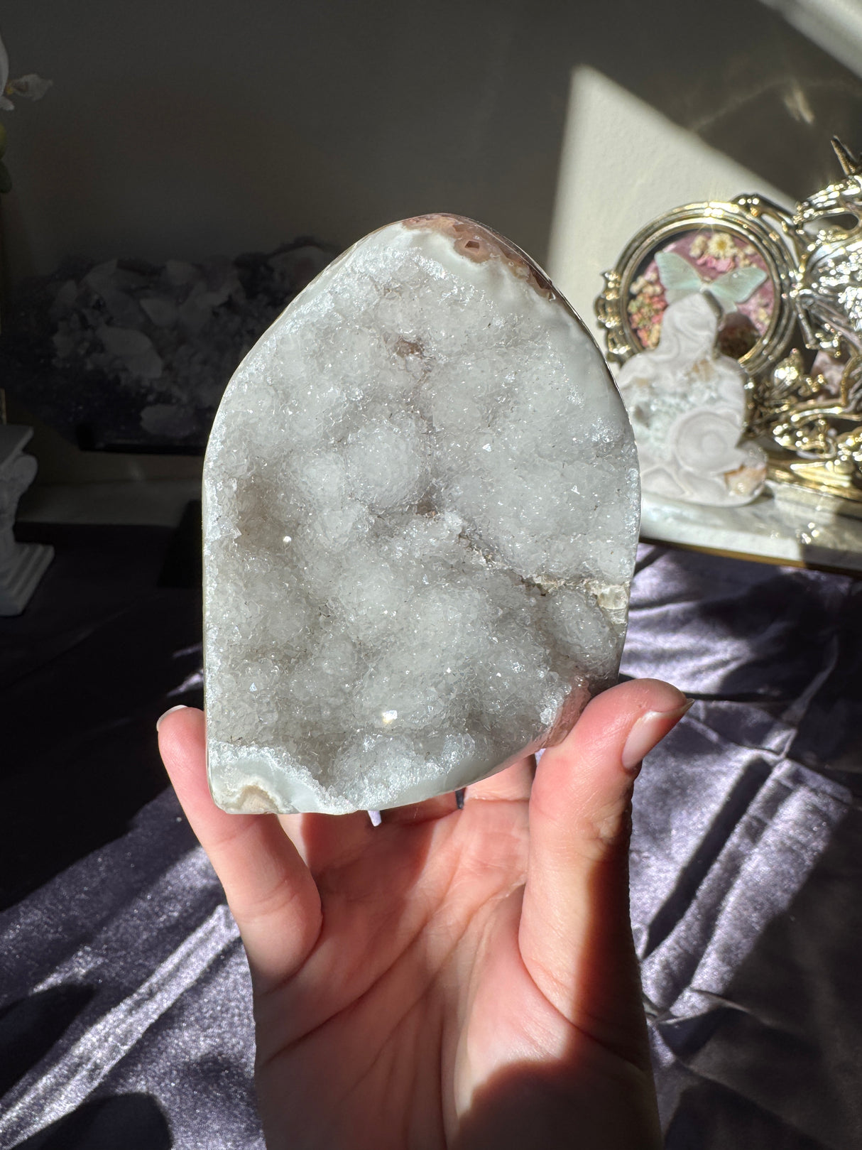 Icey Druzy Rainbow Amethyst Cut Base