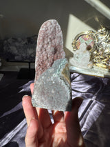 Sugar Druzy Rainbow Amethyst Cut Base