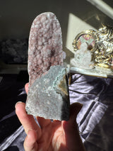 Sugar Druzy Rainbow Amethyst Cut Base