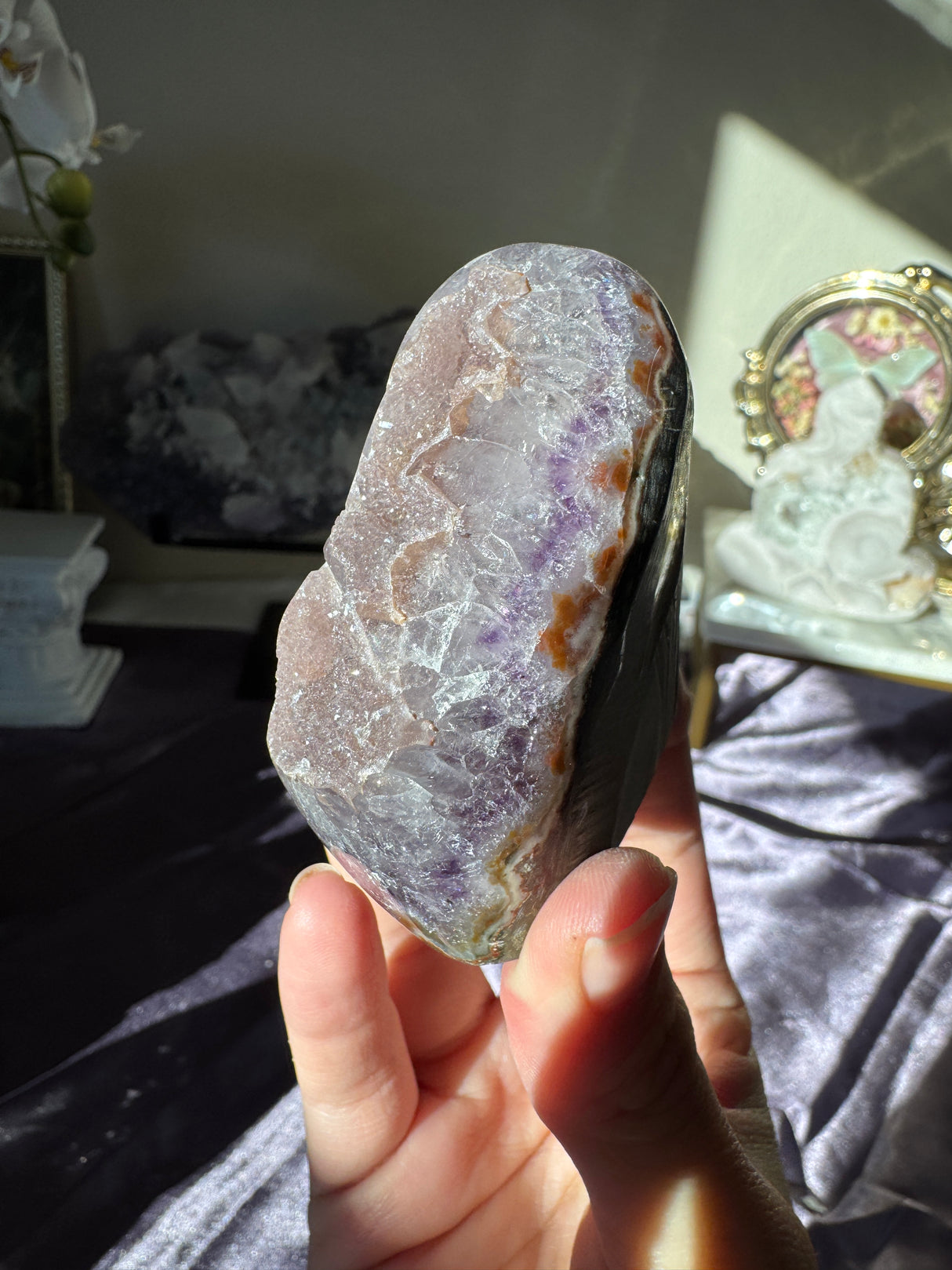 Druzy Rainbow Amethyst Cut Base