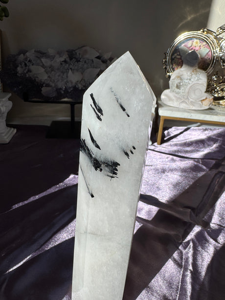 Large Tourmaline in Quartz Tower