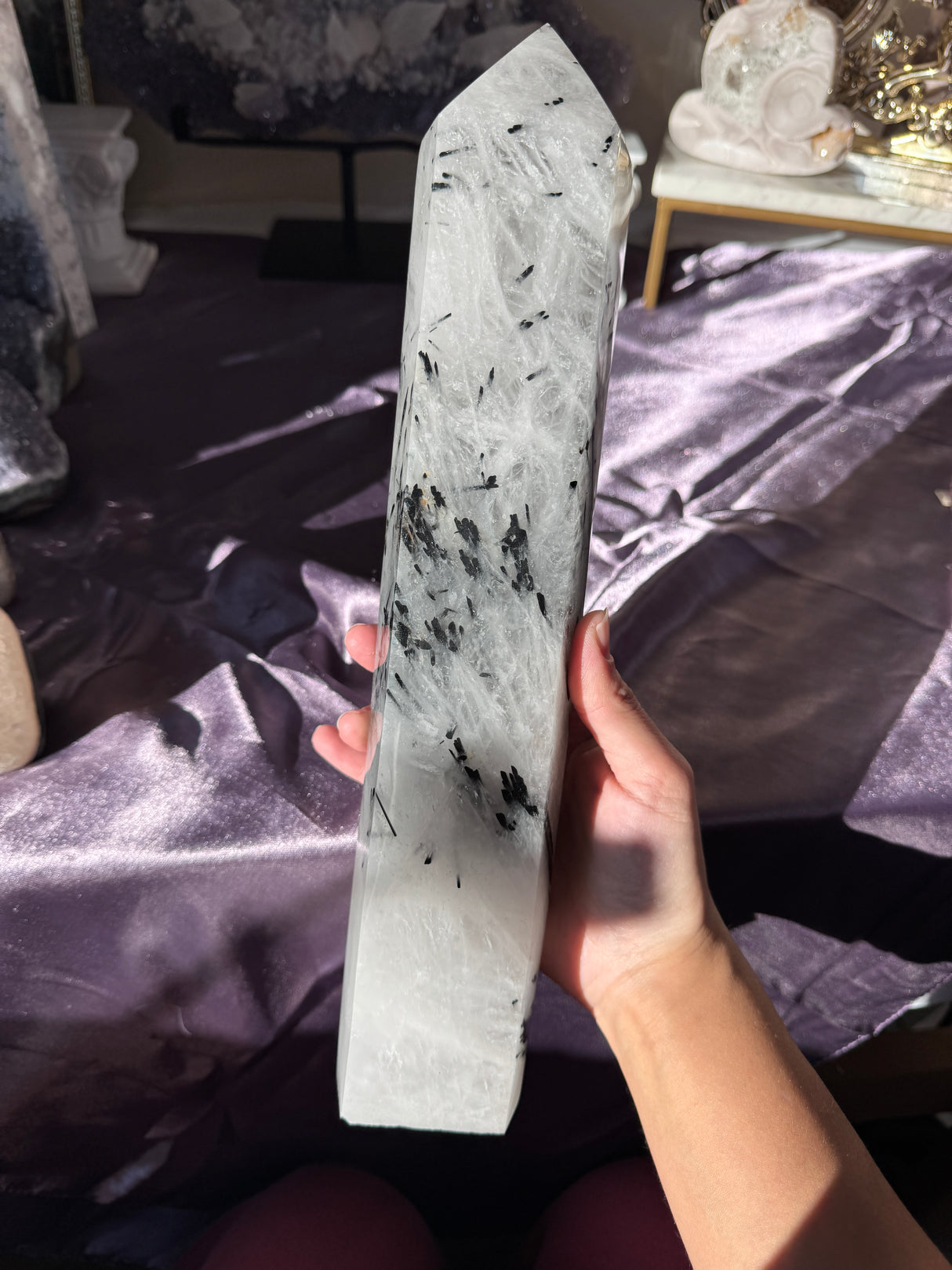 XL Tourmaline in Quartz Tower (imperfect)