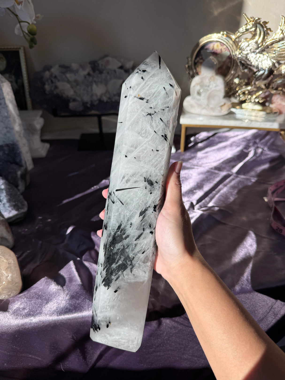XL Tourmaline in Quartz Tower (imperfect)