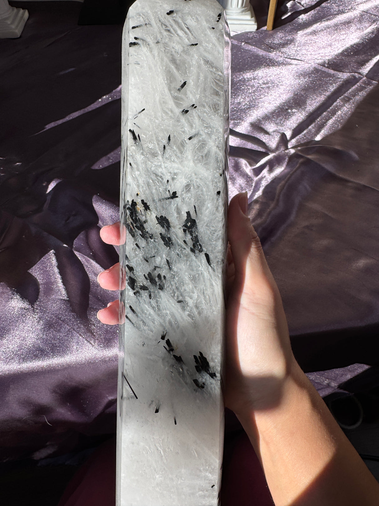 XL Tourmaline in Quartz Tower (imperfect)