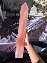 XL Juicy Rose Quartz Tower