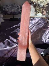 XL Juicy Rose Quartz Tower (imperfect)