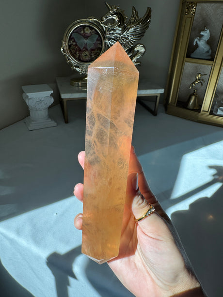 Peachy Rainbow Fluorite DT