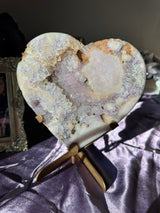 XL Lavender Pink Amethyst Heart