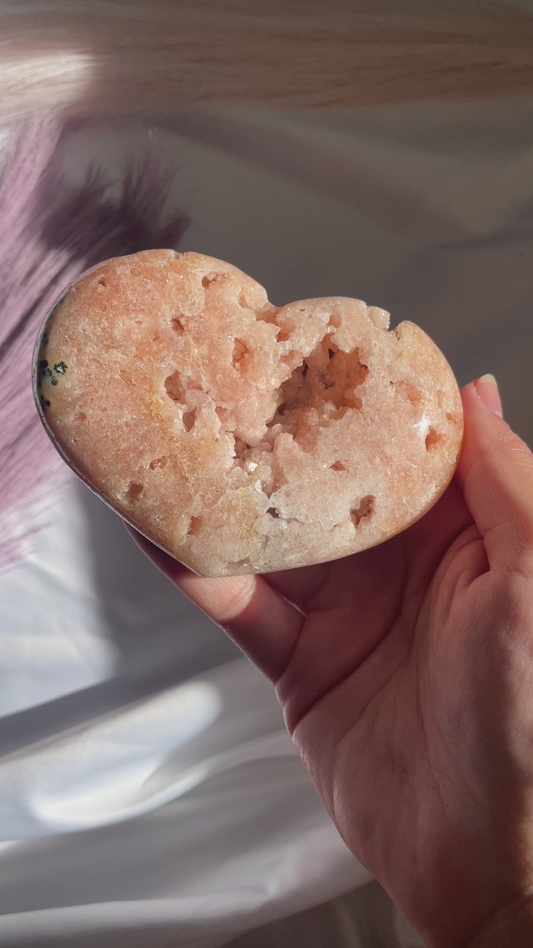 Pink Amethyst Heart