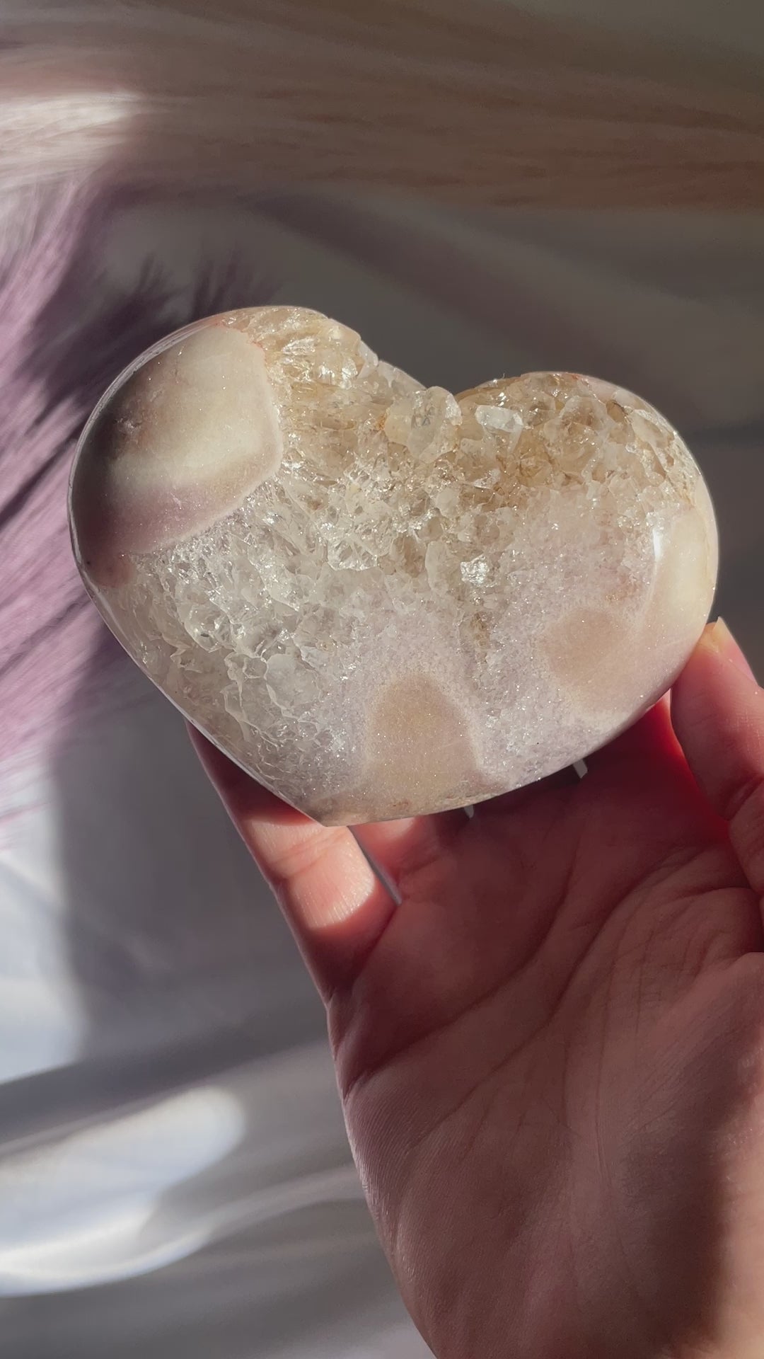 Quartzy Pink Amethyst Heart