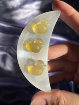 Mini Yellow Fluorite Duck