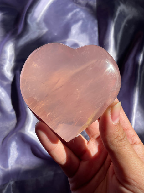 gemmy rose quartz heart
