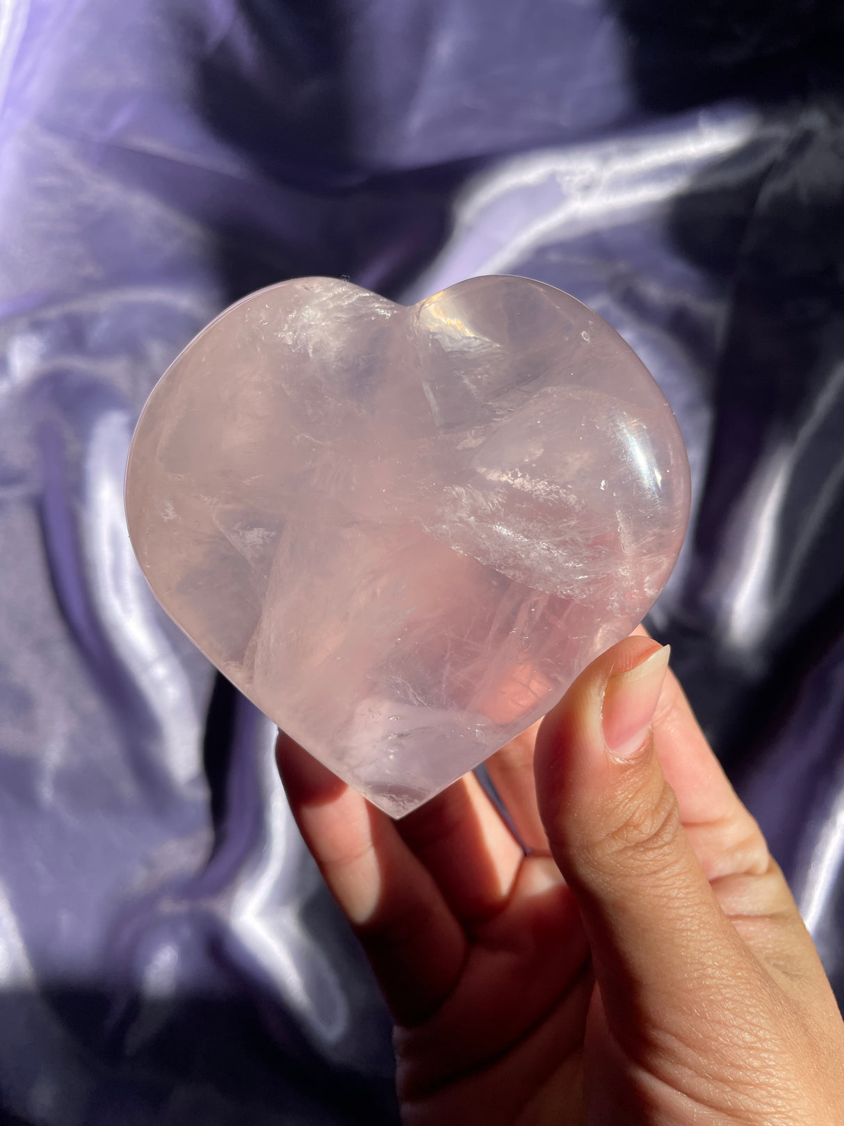 Gemmy Lavender Rose Quartz Heart