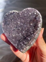 Midnight Deep Amethyst Heart