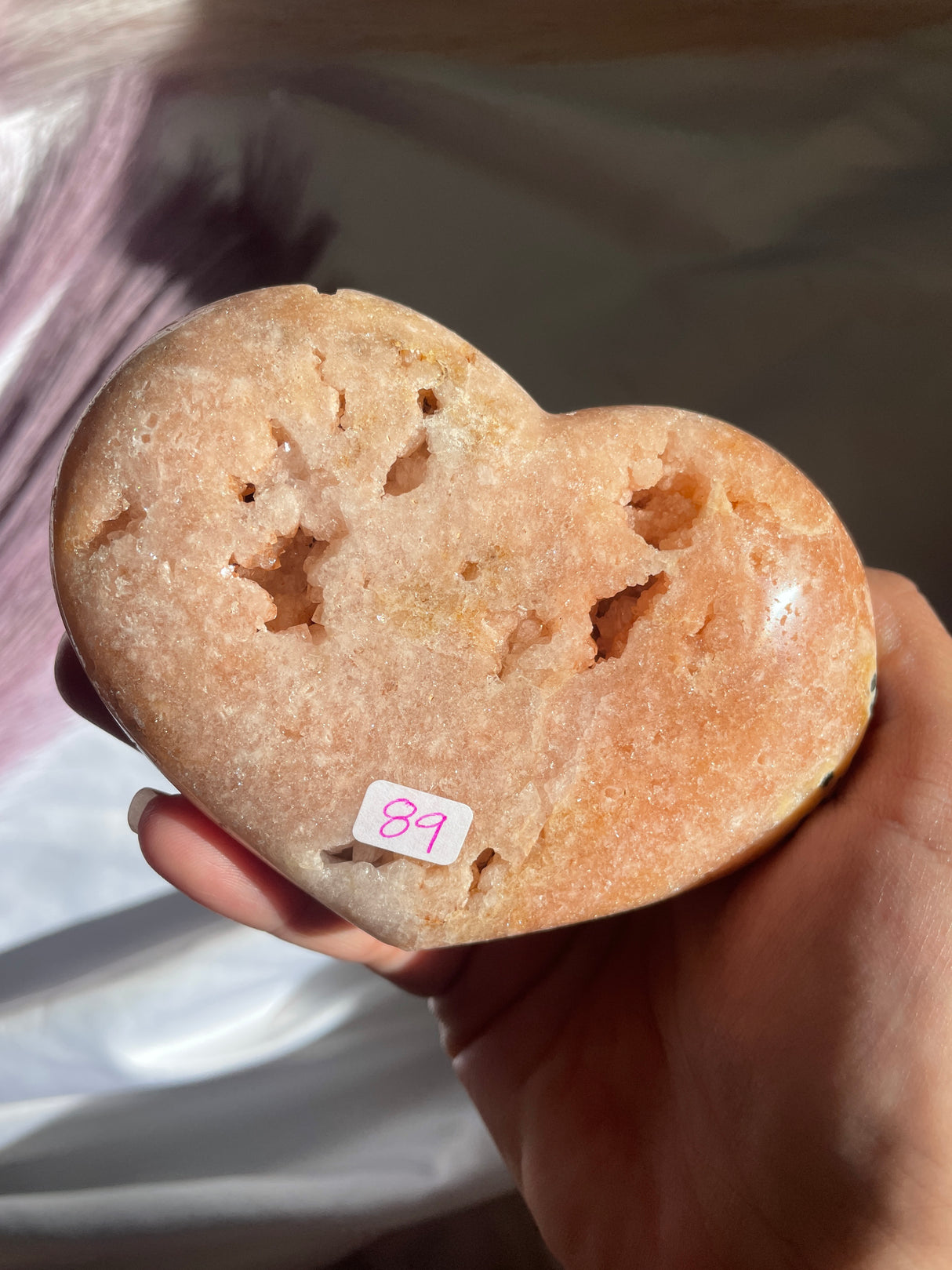 Pink Amethyst Heart