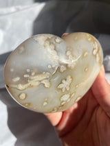 Pastel Flower Agate Heart