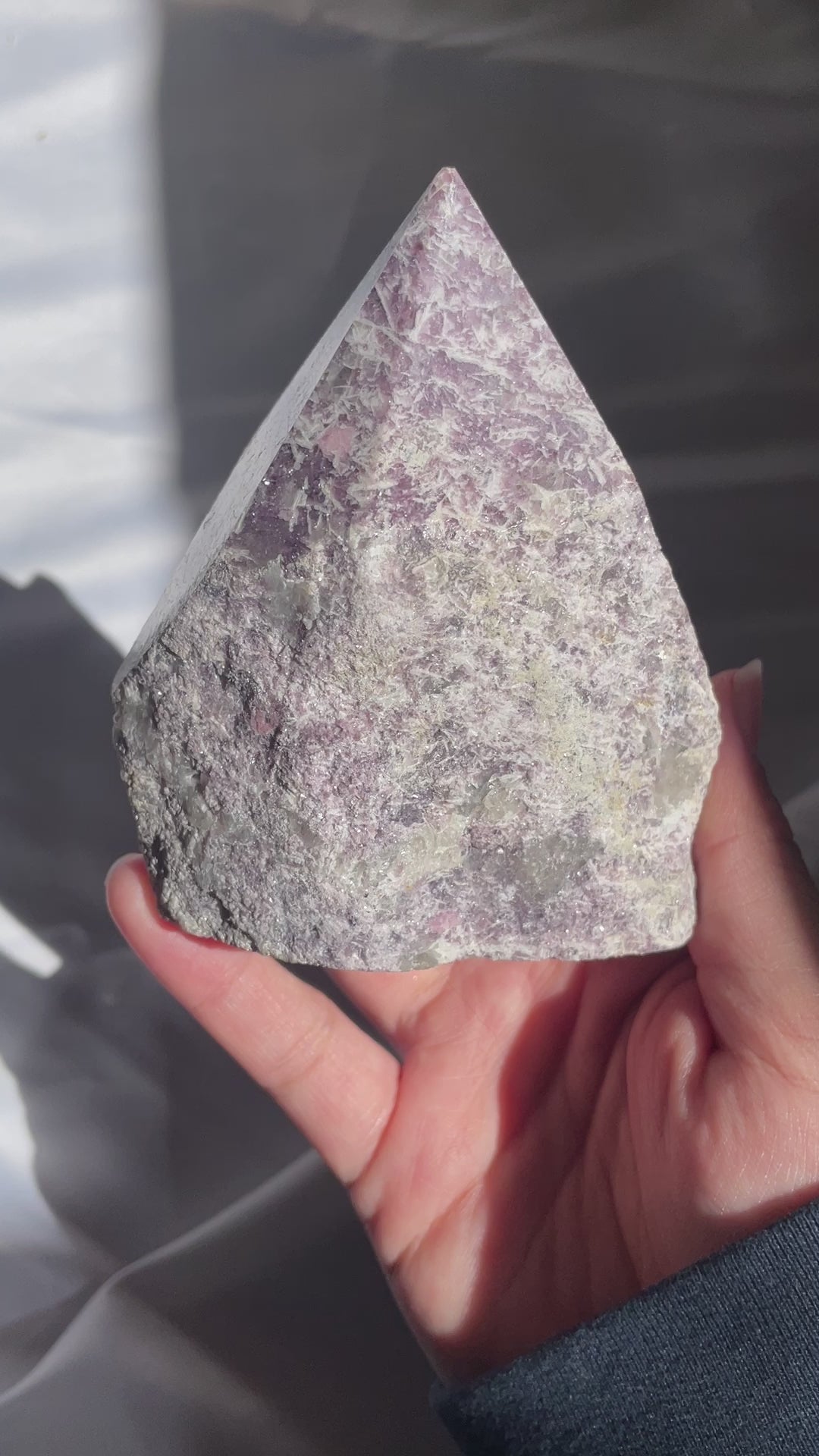 Lavender Lepidolite Top Polished Point