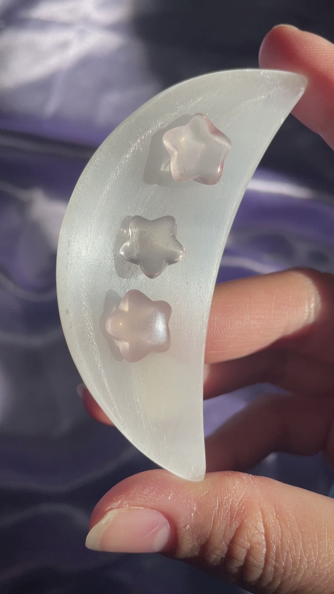 Gemmy Mini Rose Quartz Star