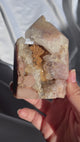 Pink Amethyst Tower with Quartz Points
