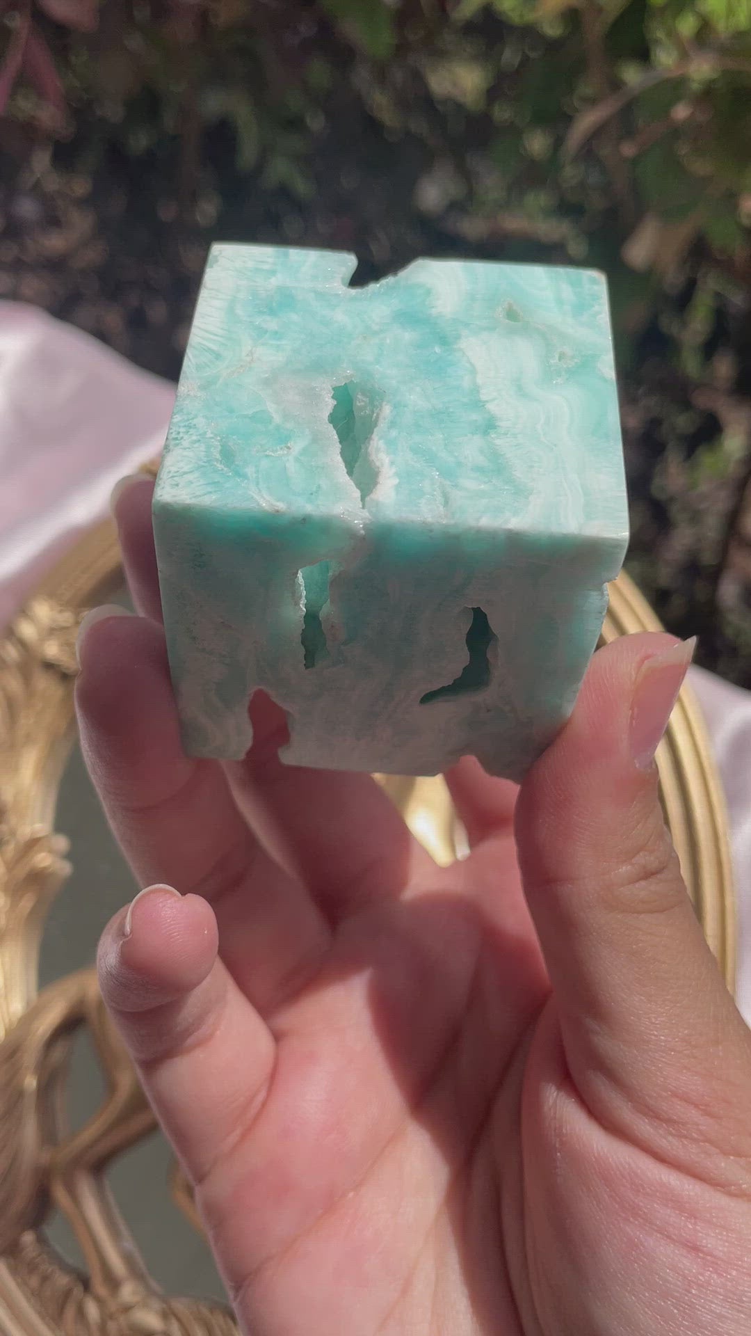 Blue Aragonite Cube