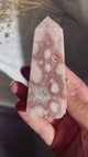 Flower Agate x Pink Amethyst Tower