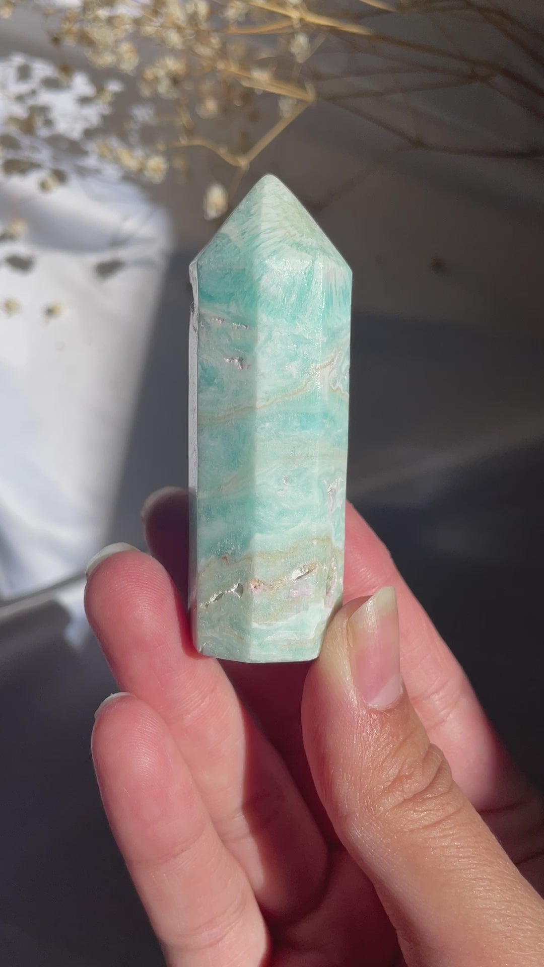 Blue Aragonite Point