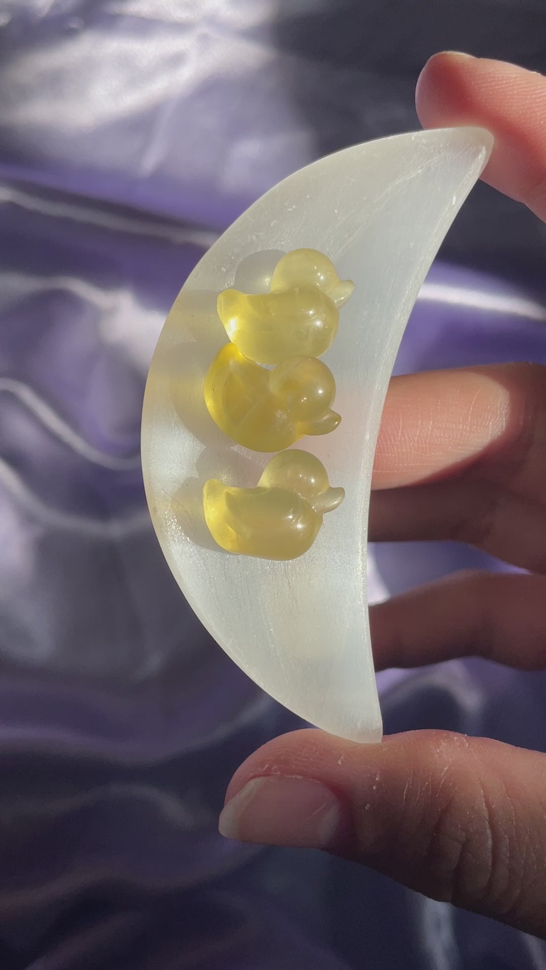 Mini Yellow Fluorite Duck