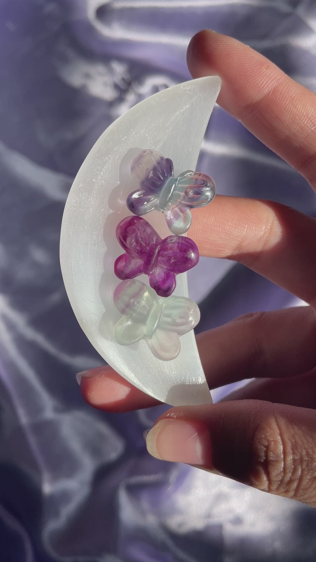 Mini Rainbow Fluorite Butterfly