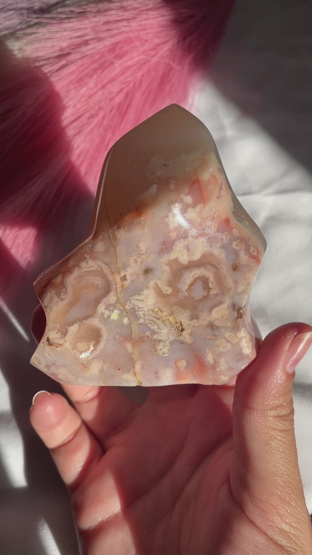 Colorful Pastel Flower Agate Flame