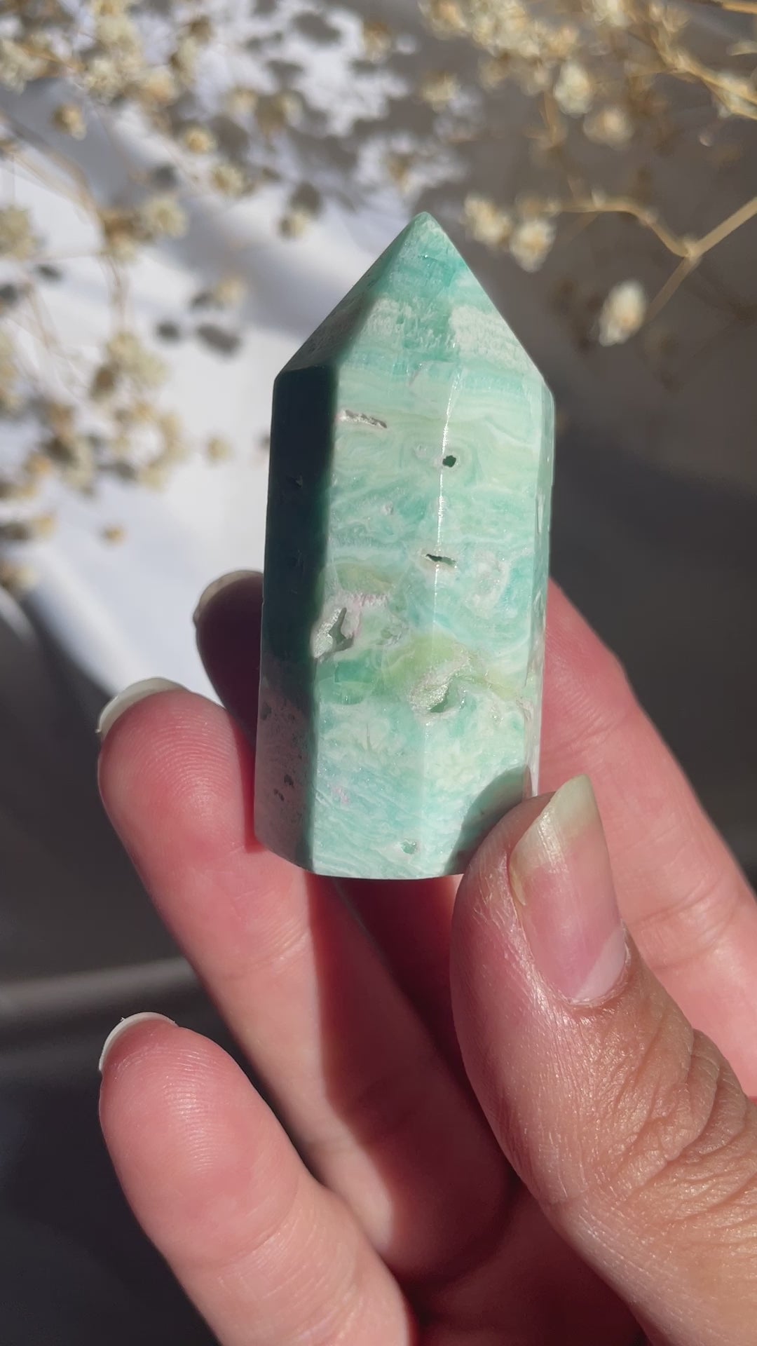 Blue Aragonite Point